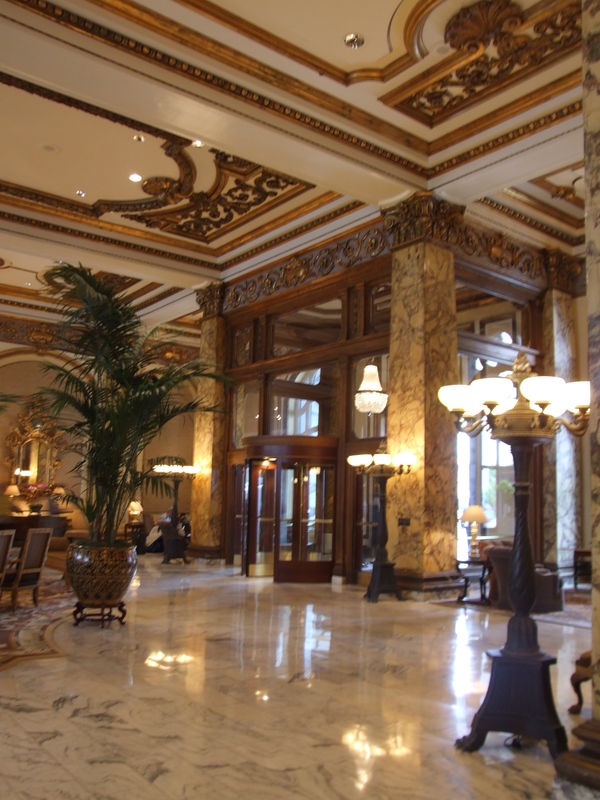 lobby of the Fairmont Hotel SF...