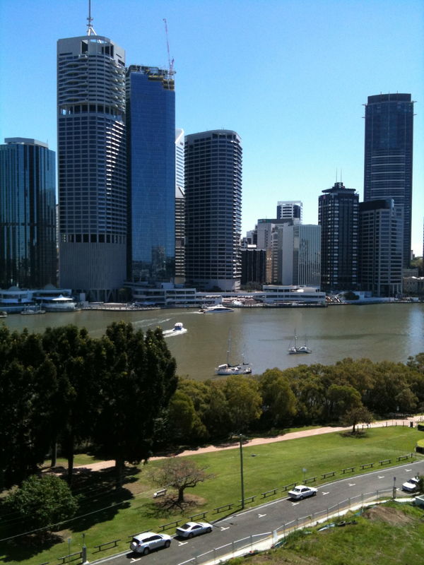 Brisbane River and Cityscape  Aug 2011...
