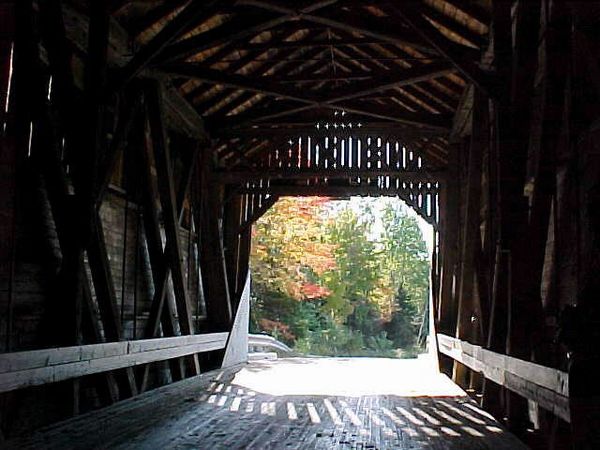 within theBell covered Bridge...
