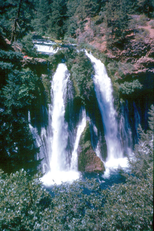 This is Burney Falls in 1961.  Scanned from a slid...