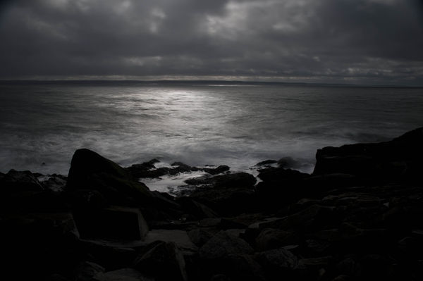 Moody early morning seascape at Quoddy Head State ...