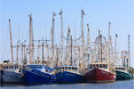 Shrimp boat docks in French Guyanna...