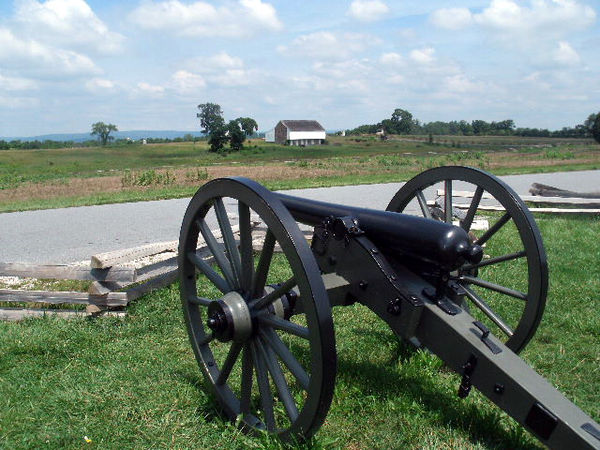 Canon at Gettysburg is now still...