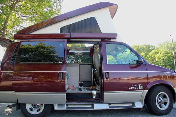 Here is our camper, a 2002 GMC Safari aka Safari C...