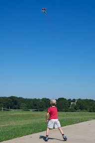 Kite flying last week. legs are at the same angle ...