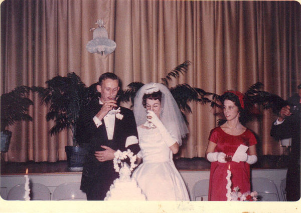 Bill&I Our Wedding Oct.of 1963-my sister to the ri...