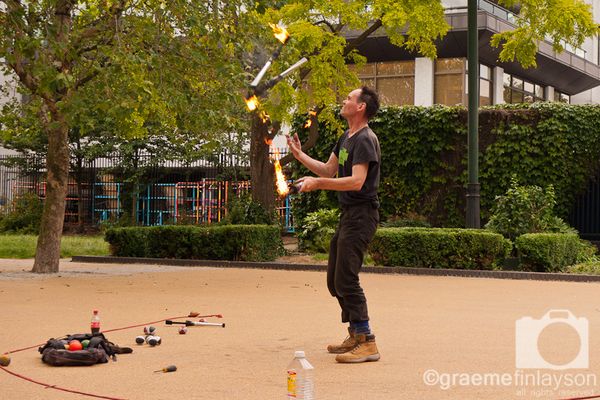 Street Performer on London's South Bank...