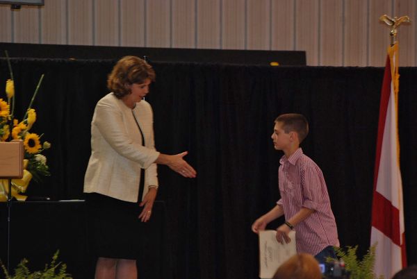 Our grandson's graduation to middle school...