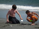 Two grandson playing in the sea for frist time......