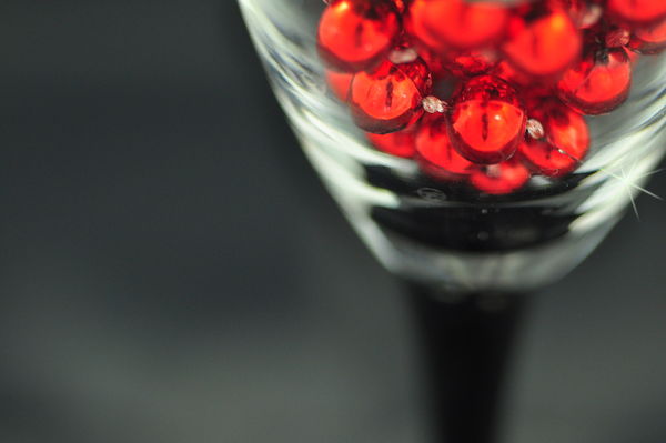 Beads in a glass...