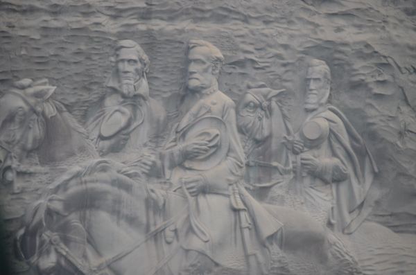 The Stone Mountain Carving up close and personal f...