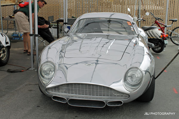 Aston-Martin racer in polished aluminum...