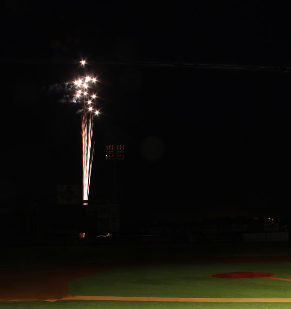 As the field lights were dimming...
