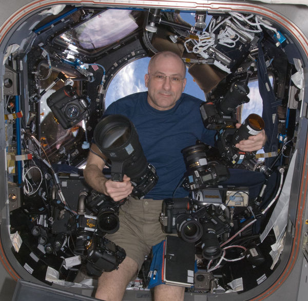 9 Nikon cameras in space...