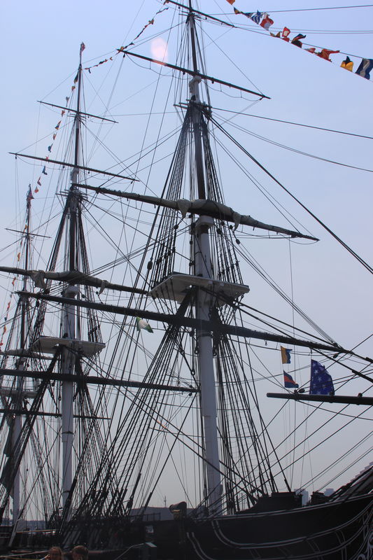 the masts...