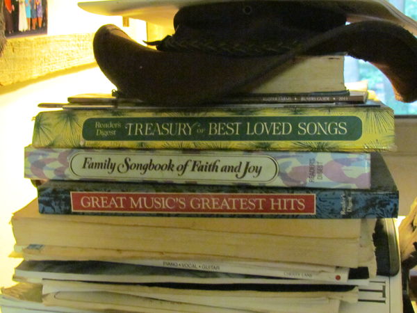 Some well used music and Bill's Treak Hat...