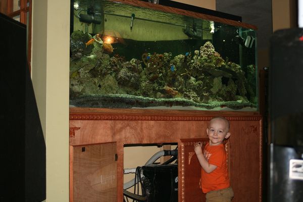 my little guy and my big tank...