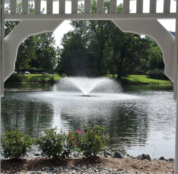 framed water fountain...