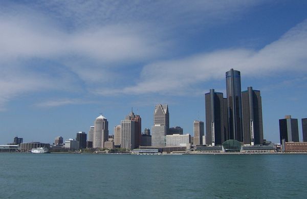 Detroit skyline from Canada...