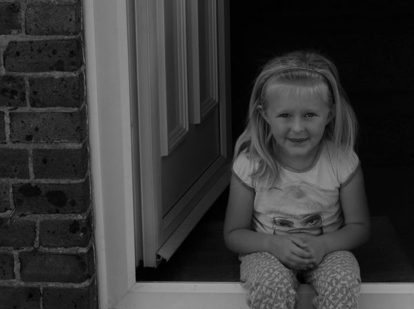 My Daughter Aimee on our Doorstep...