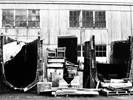 This black and white photo is of molds etc. being ...