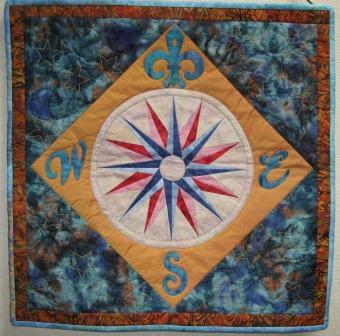 This is a Mariner's Compass wall hanging I made fo...