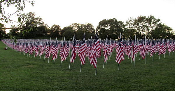 Just a few of the thousands of American Flags...