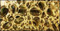 Liquid gold bubbles...