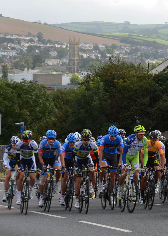 Tour of Britain Cycle Race in Barnstaple...