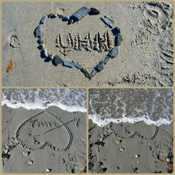 Love letters -these are in the sand, but I have ma...