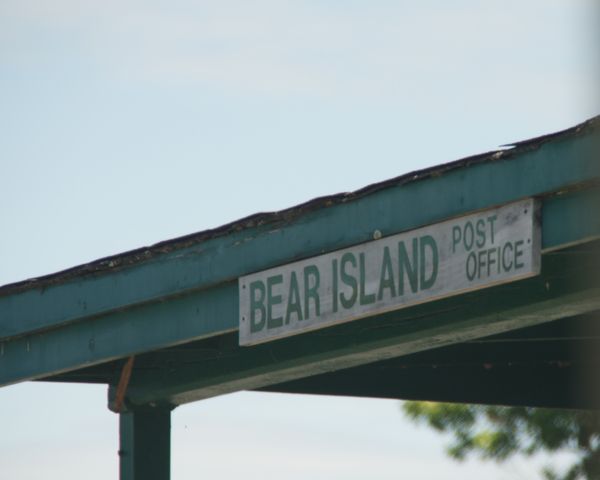 Arriving at Bear Island, The post office is on the...