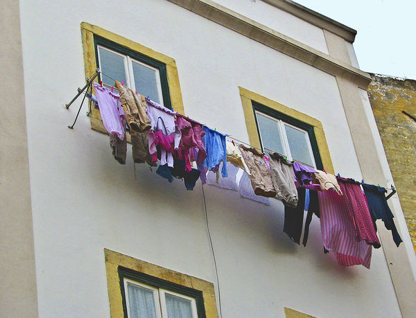 color coordinated underwear in the Alfama quarter...