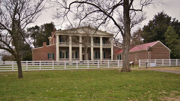 The Hermitage (rear) home of Andrew Jackson our 7t...