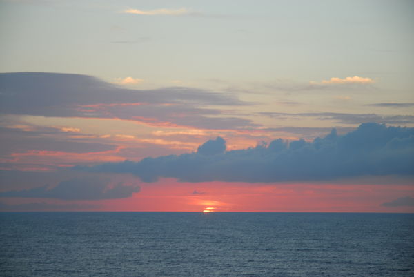 Western Caribbean sunset...