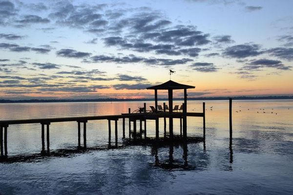 Pre-Sunrise of my dock on the St Johns River...