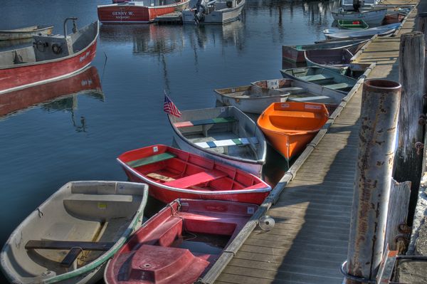 Boats at Rockport, MA - HDR...