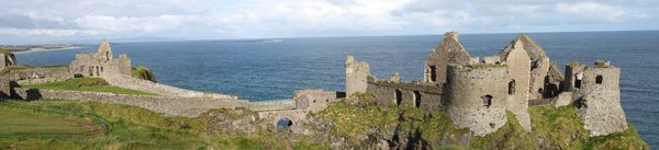 dunluce castle  on the east antrim coast...