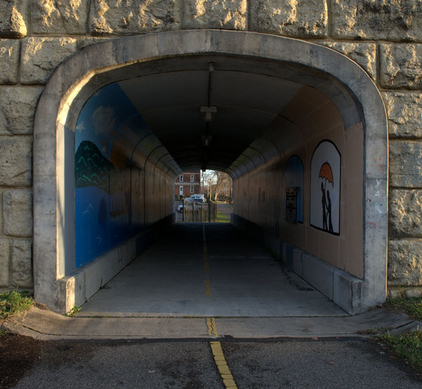 Art work in tunnel...