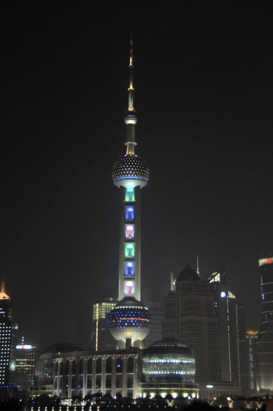 Shanghai TV Tower at night!...