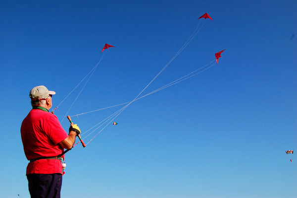 Flying 3 Kites...