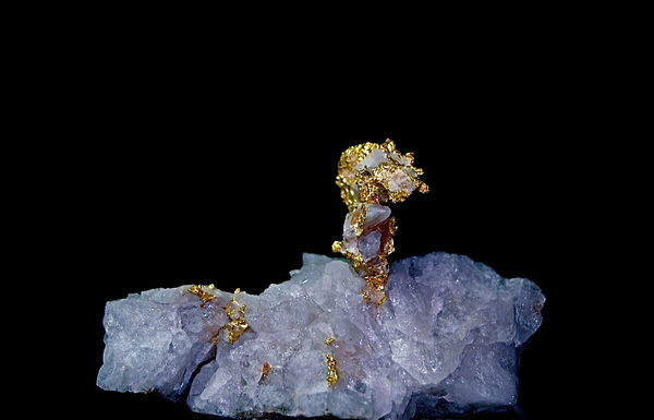 Gold crystals on quartz matrix 3", Eagles Nest min...