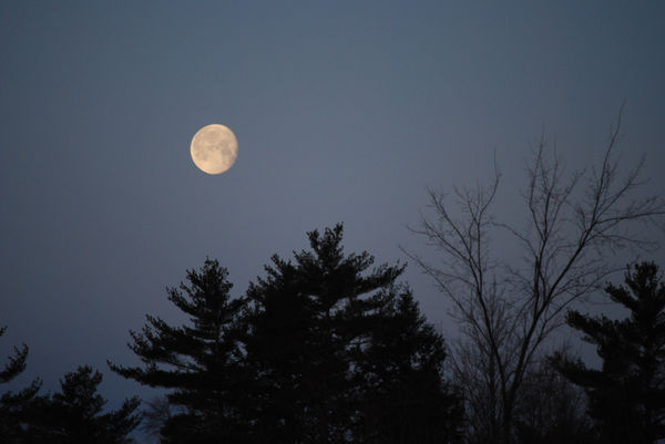 Moon set near Portsmouth NH...