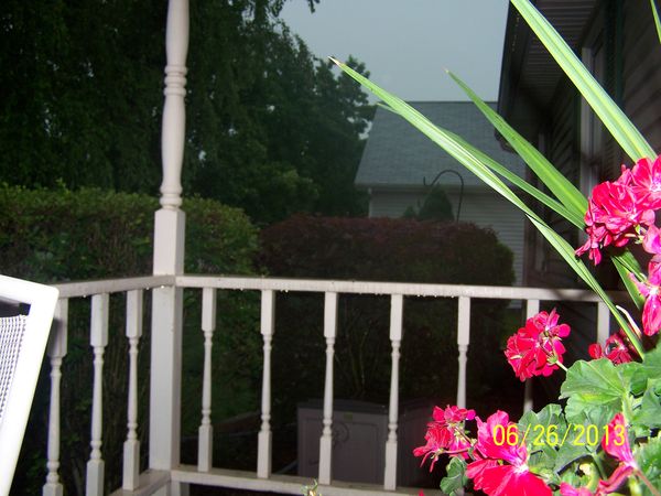 My front porch on a rainy day...