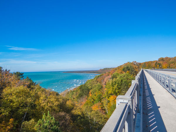 The Cut River bridge Lake Michigan...