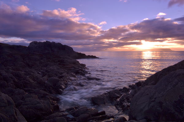 Sunset over the Isle of Eigg...