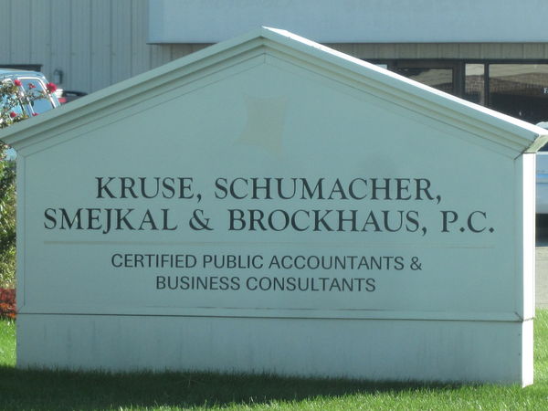 Kruse etc signage at local CPA Firm...