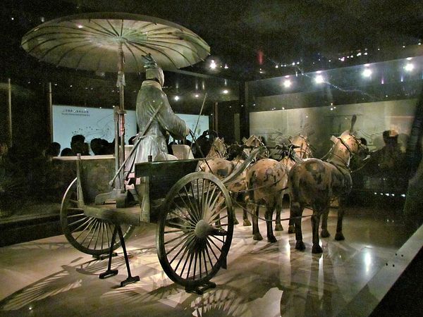 Bronze chariot and horses...