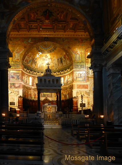This is the church in Trastevere as one sees it at...