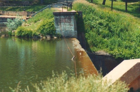 Spillway dam at Hinckley Lake,Ohio...