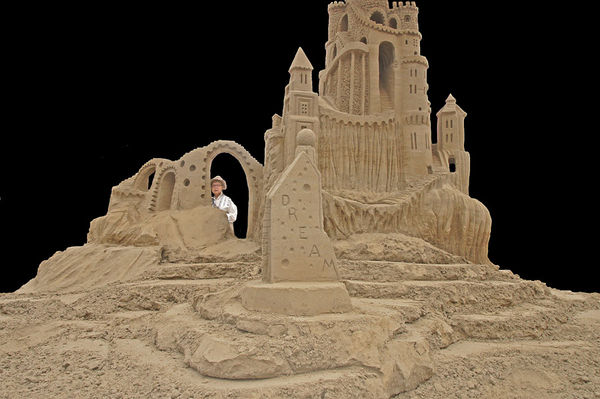 Sand Castle (The lady was walking by)...